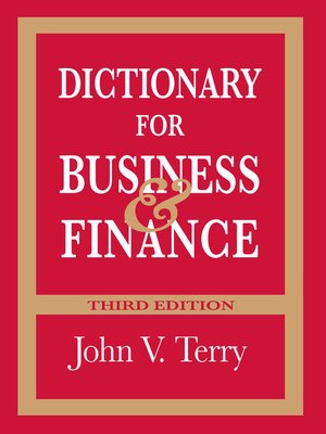 cover image of Dictionary for Business & Finance